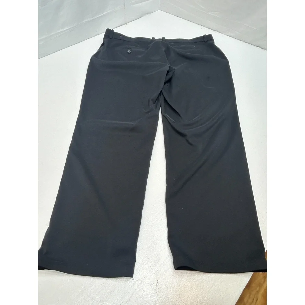 Nike Golf Pants Mens‎ 42x30 M Black Flat Drifit Performance Chino Swoosh 13692